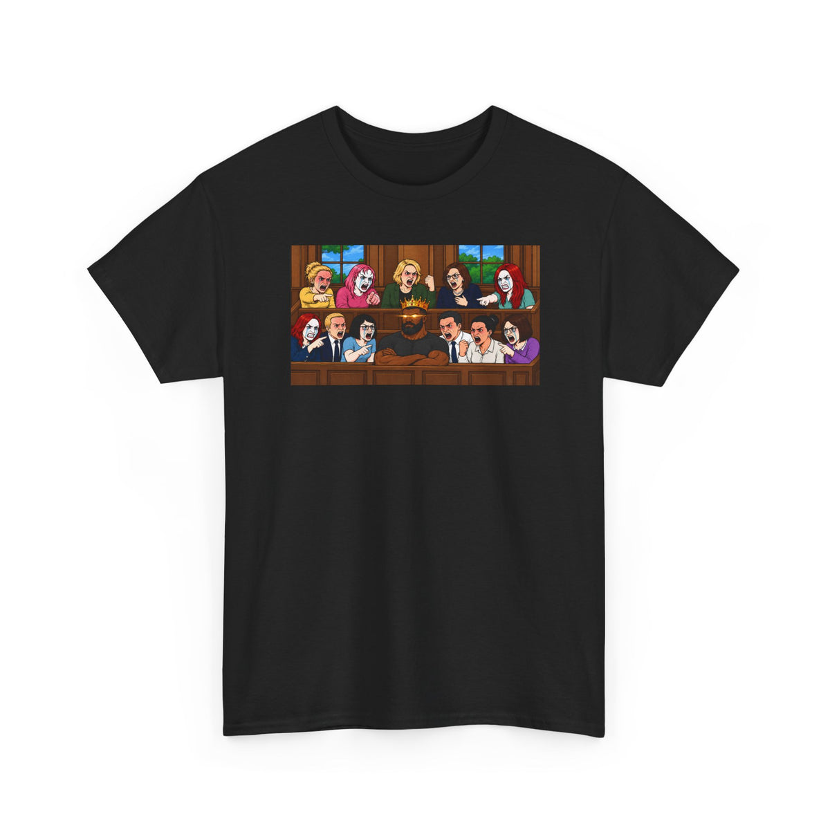 HE WAS A BLACK MAN Courtroom Cartoon Tee