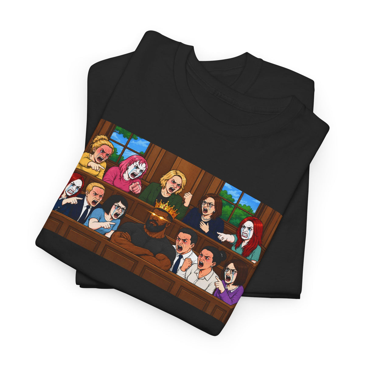 HE WAS A BLACK MAN Courtroom Cartoon Tee
